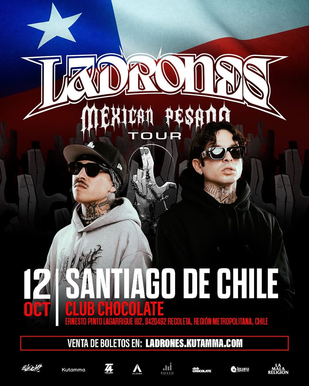 Ladrones confirma su debut en Chile para el 12 de octubre